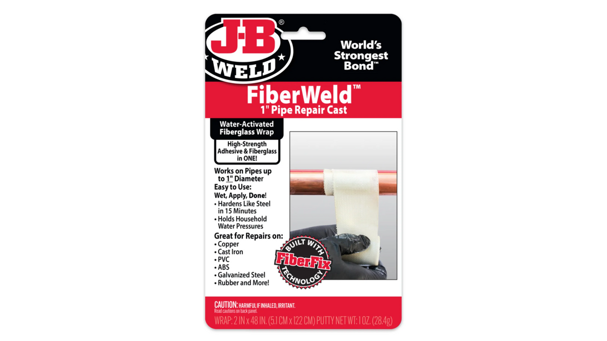 JB Weld FiberWeld 1" Pipe Repair Cast 2.5cm x 121cm Fiberglass Wrap JB38248