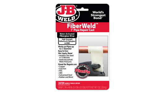 JB Weld FiberWeld 1" Pipe Repair Cast 2.5cm x 121cm Fiberglass Wrap JB38248