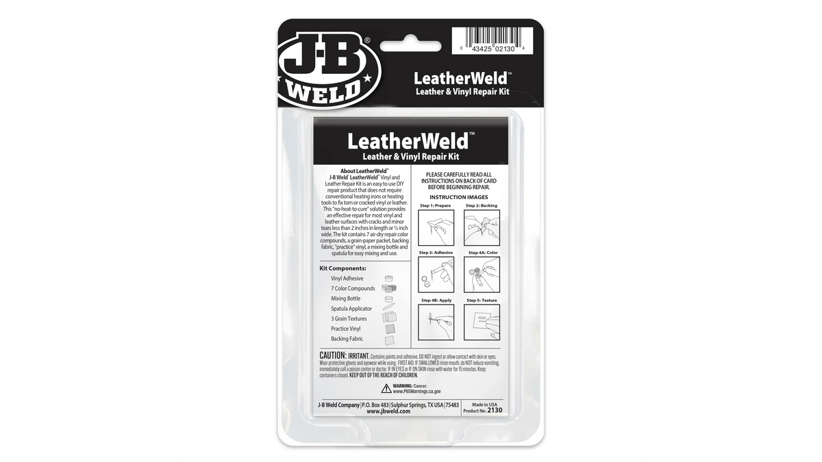 JB Weld Leather Weld Repair Kit JB2130