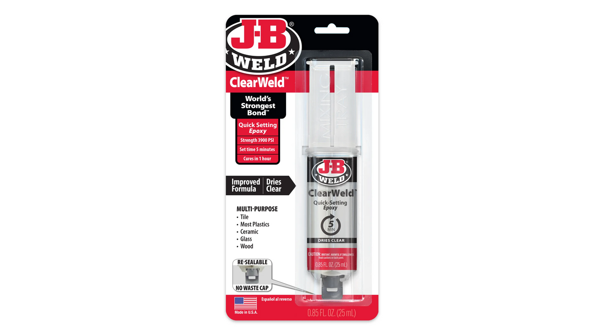 JB Weld ClearWeld 5 Minute Quick Setting Epoxy 25ml JB50112