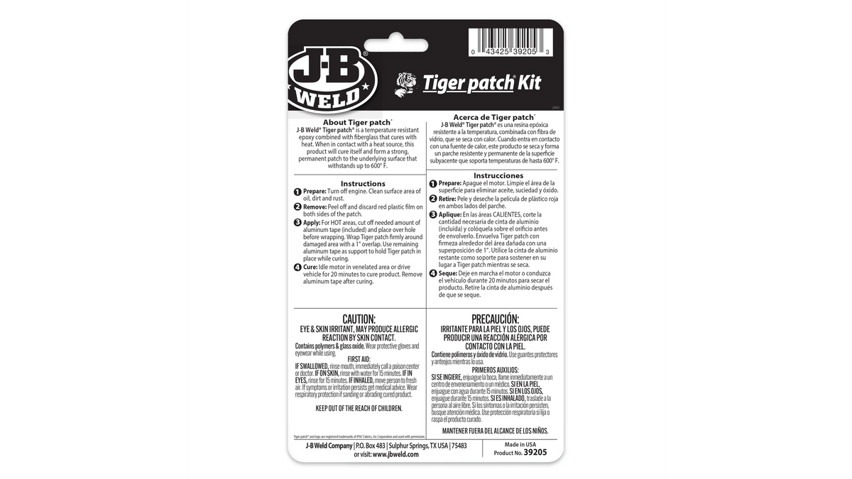 JB Weld Tiger Patch Kit with Aluminum Tape 5cm x 91cm JB39205