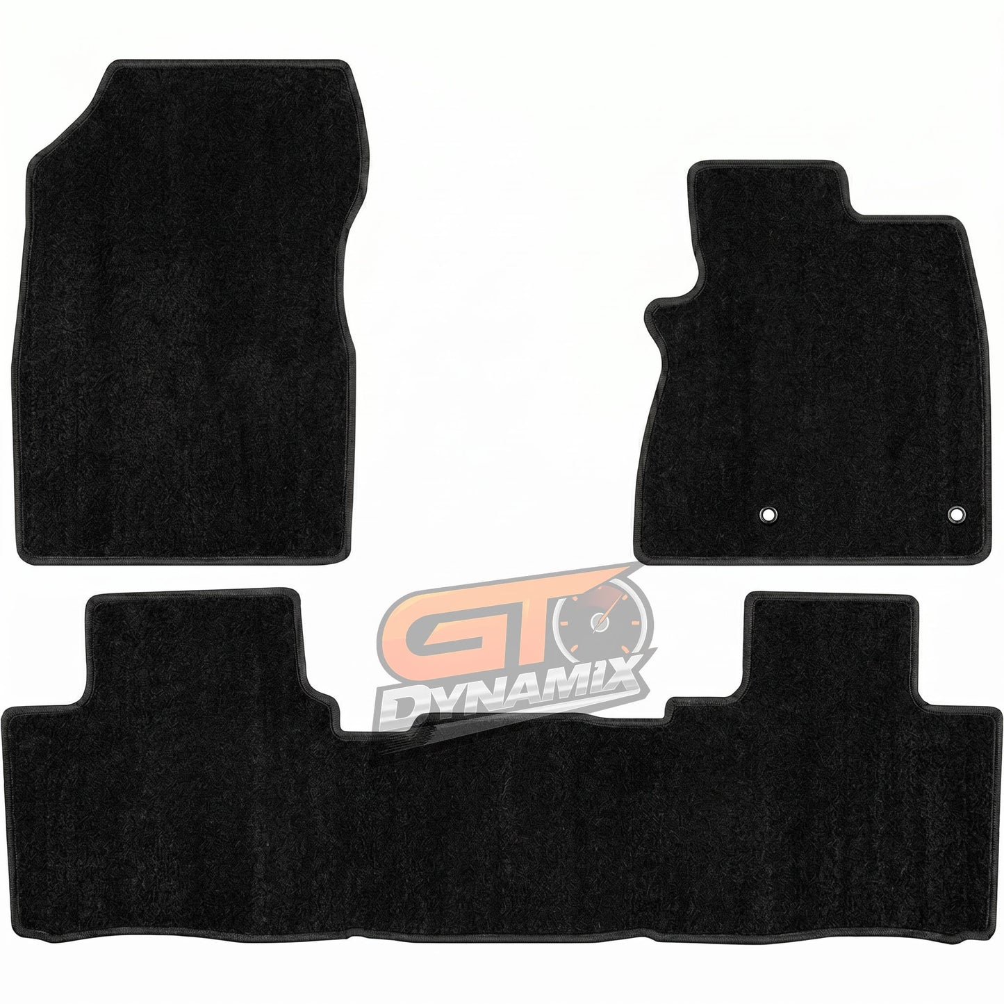 Custom Carpet Floor Mats Black 3pc MITSUBISHI OUTLANDER 4TH GEN GM GN ZM WAGON PETROL 2/2021-2026 w/ 9 Binding Colour