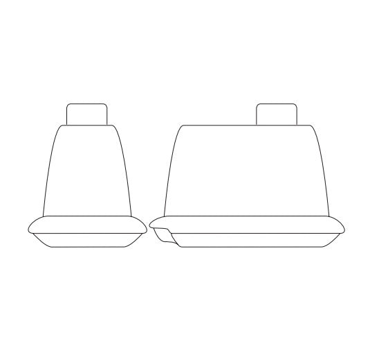 Manta Neoprene Front Seat Covers FORD RANGER PX XL SINGLE CAB BUCKET & 3/4 BENCH 9/2011-7/2015