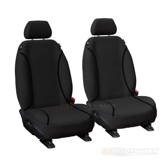 Trade Canvas Black Front Seat Covers ISUZU DMAX TF ALL BADGES SINGLE CAB SPACE CAB BUCKET SEATS 10/2008-5/2012