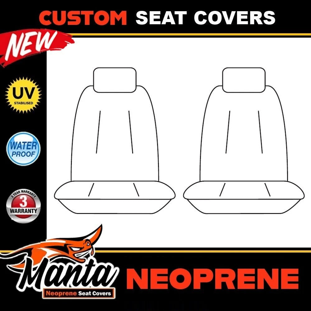 Manta Neoprene Front Seat Covers For FORD RANGER PY XL XLS XLT 6/2022-2026