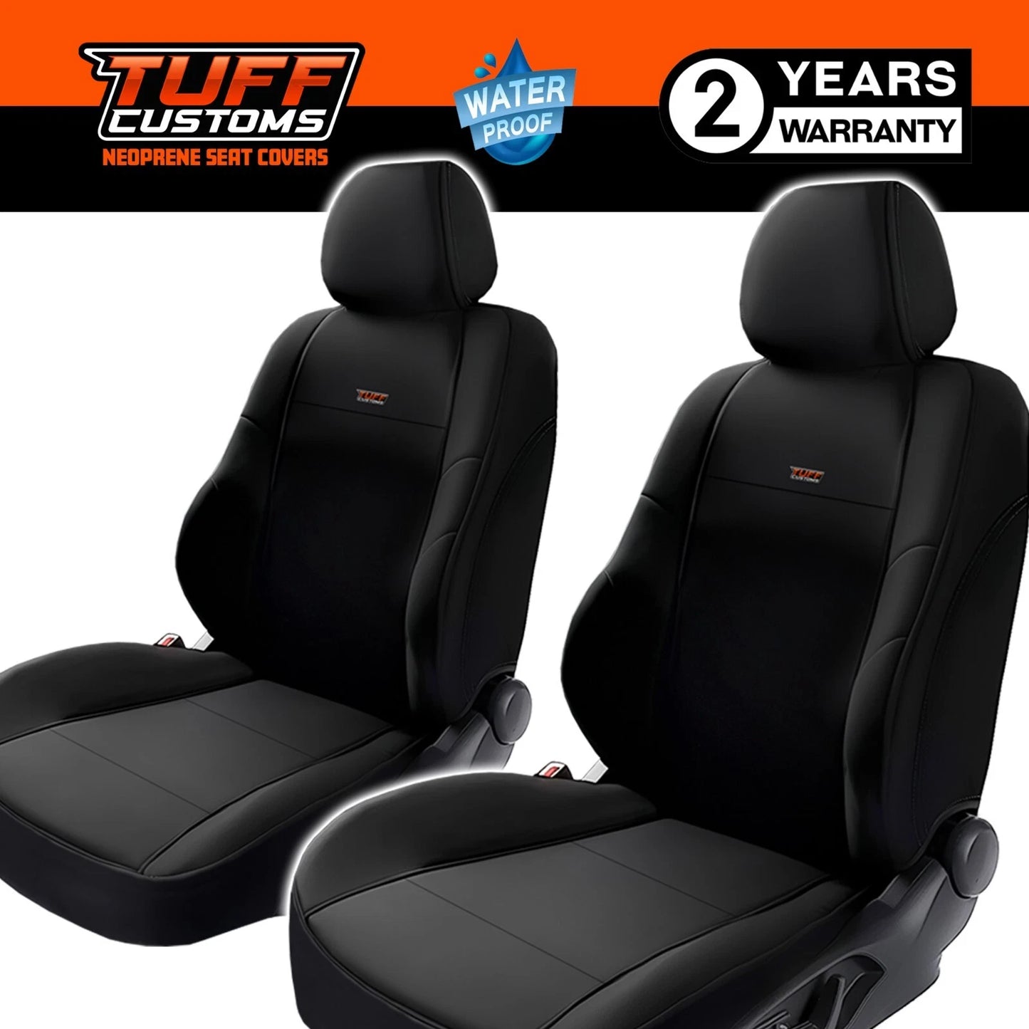 TUFF Customs Neoprene Seat Covers FORD RANGER NEXT GEN SPORT WILDTRACK 2022-2026