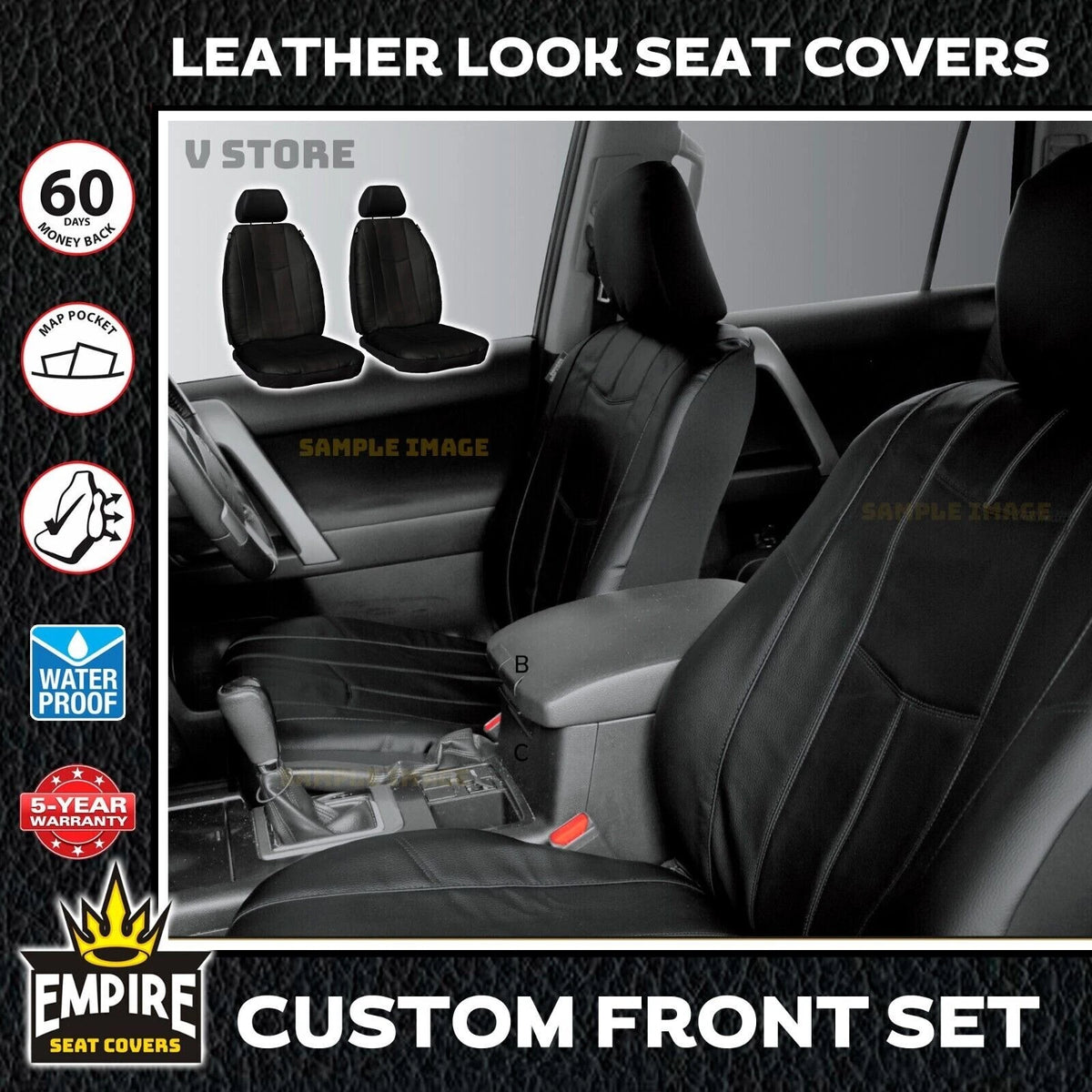 Leather Look 3 Rows Seat Covers For TOYOTA KLUGER AXUH78R GSU70R GSU75R TXUA70R ALL BADGES 3/2021-2026