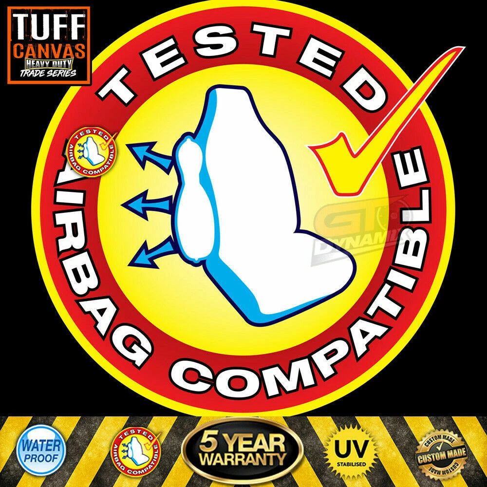 TUFF HD TRADE Canvas Seat Covers 2 Rows Isuzu DMAX TF LS-U X-Terrain 2020-2026 Charcoal