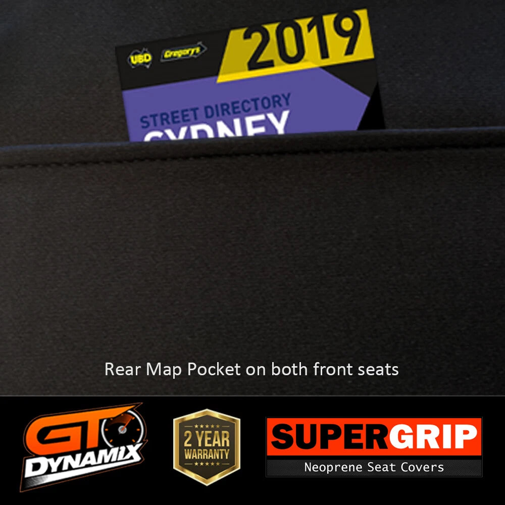 SuperGrip Neoprene Seat Covers Isuzu D-MAX Dual Cab SX LS LS-M LS-U 6/2012-6/2020