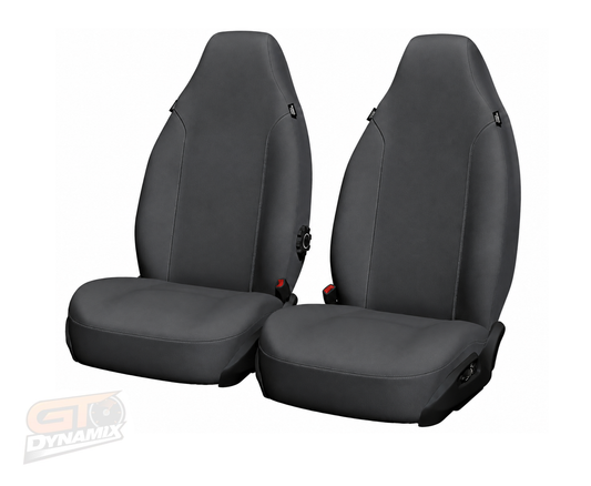 Super Tuff Canvas Charcoal Front Seat Covers For TOYOTA HILUX WORKMATE SR SINGLE CAB BUCKET SEATS 10/2015-2026