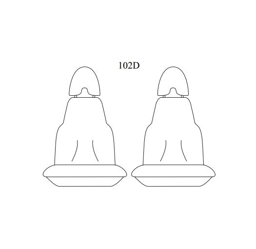 Manta Neoprene Front Seat Covers FORD FALCON FG R6 XR6 XR8 2DR UTE 5/2008-11/2014